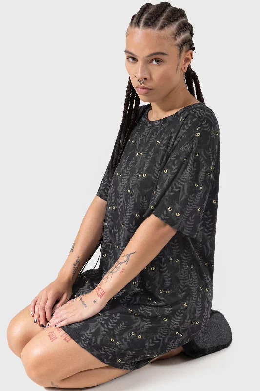 Quick Grab Deals Familiar Woods T-Shirt Dress Elegant Contour