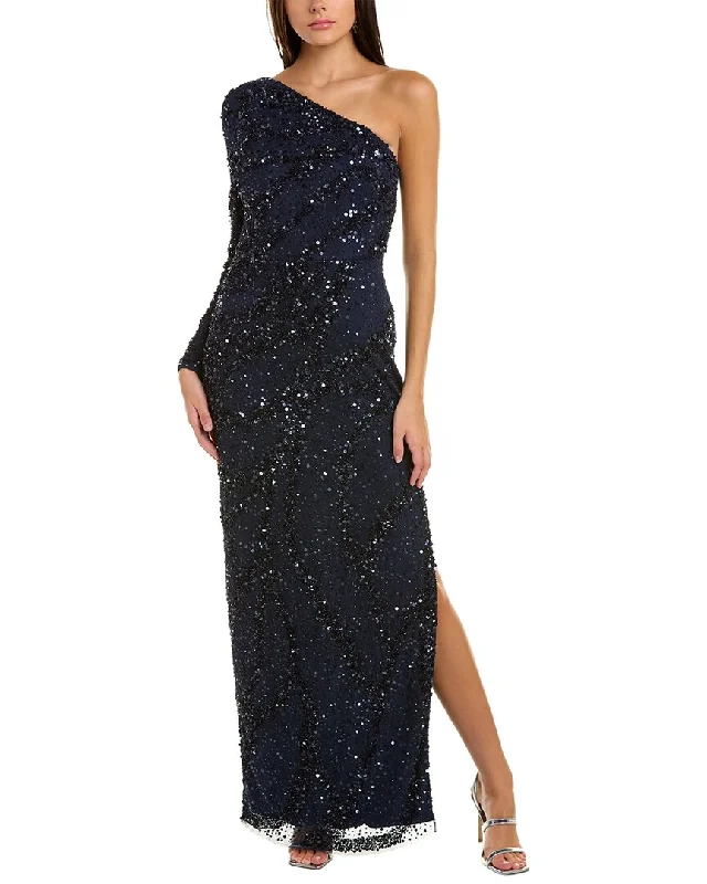 Holiday Attire Sale Theia Evangeline Beaded Gown Classic Timeless Elegant Style