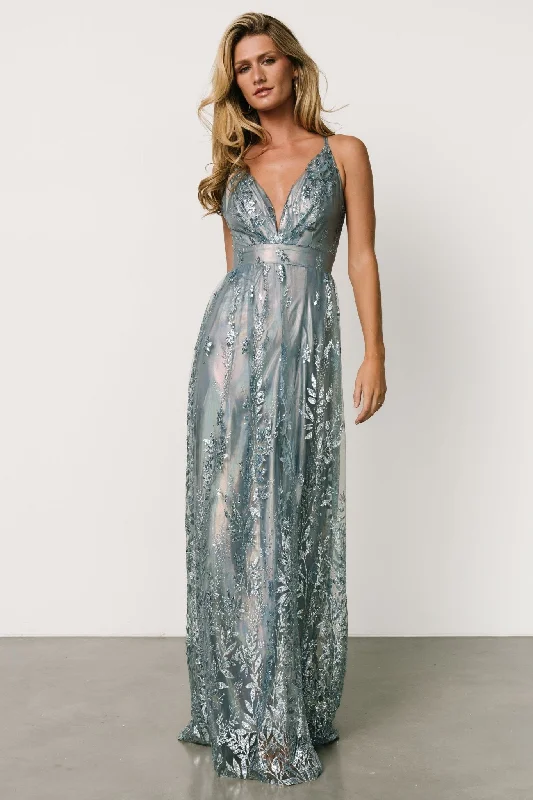 Timeless Elegance Redefined Eirena Sparkle Gown | Light Blue Limited - Stock