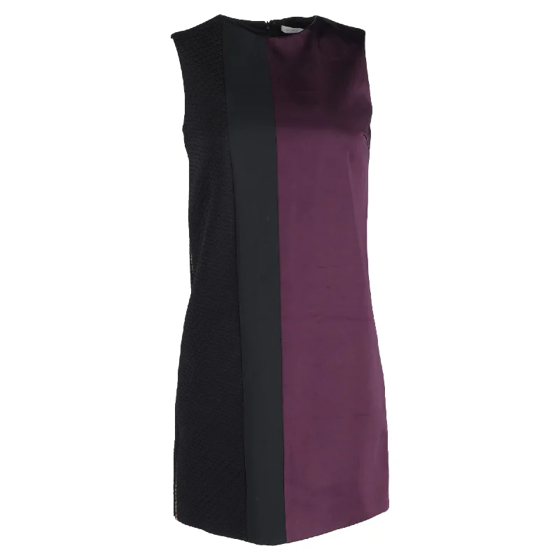 Contemporary Casual Deals Victoria Beckham Color-Block Mini Sleeveless Dress in Multicolor Polyester Effortless Sophistication