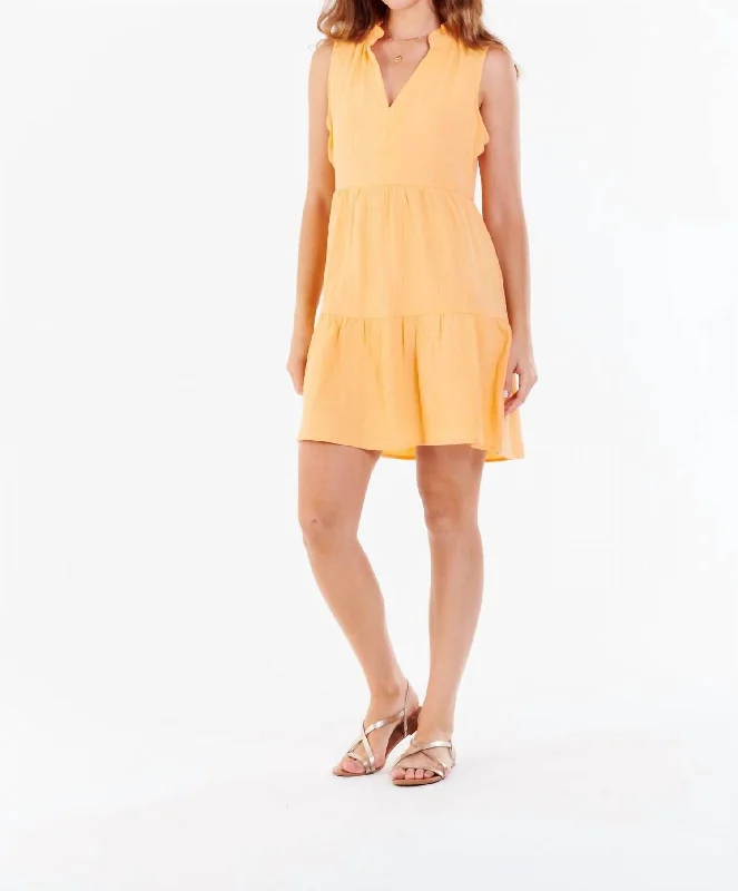 Athleisure Style Sale Helena Sleeveless Dress In Creamsicle Lighten Up with Nordic Styles