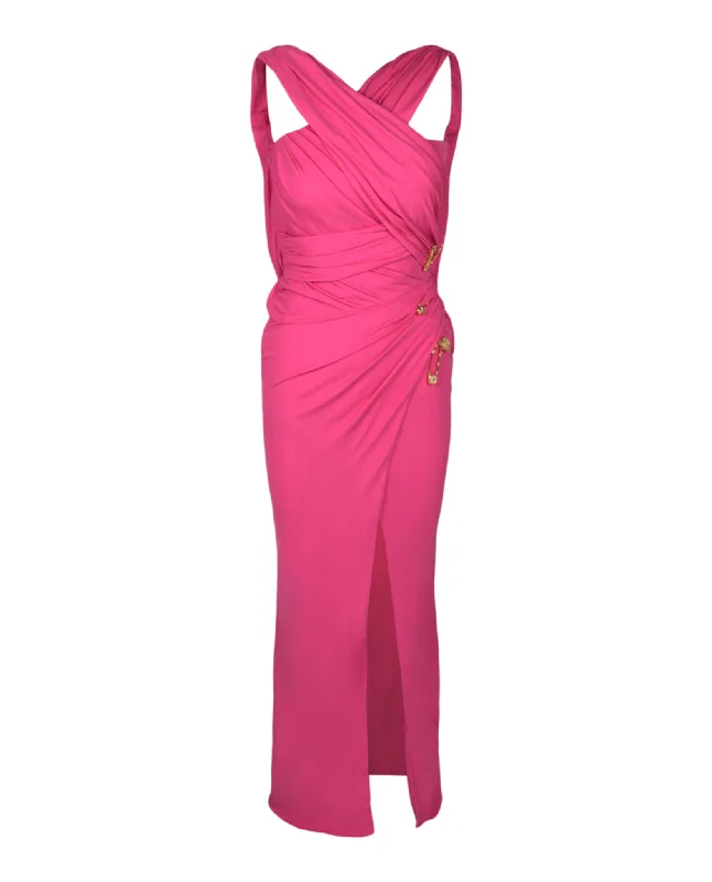 Fashionable Comfort Promotions Sleeveless Draped Cocktail Dress Disco - Inspired Retro Dance Look