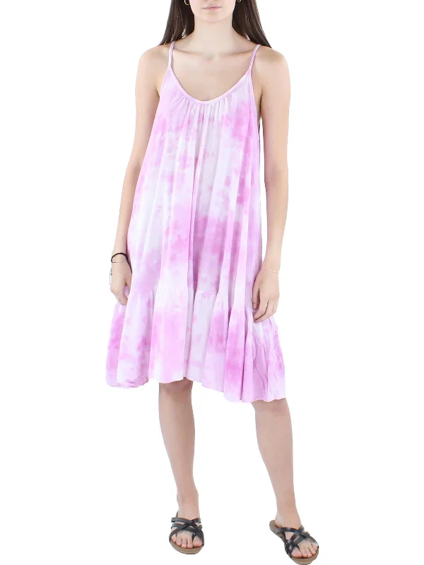 Valentine's Special Womens Tie-Dye Sleeveless Sundress Casual Elegance