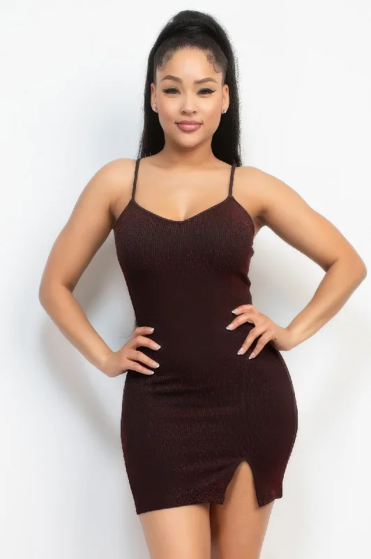 Discover Promotions Glittered bodycon slit dress Grab Romantic Date - Night Styles Now