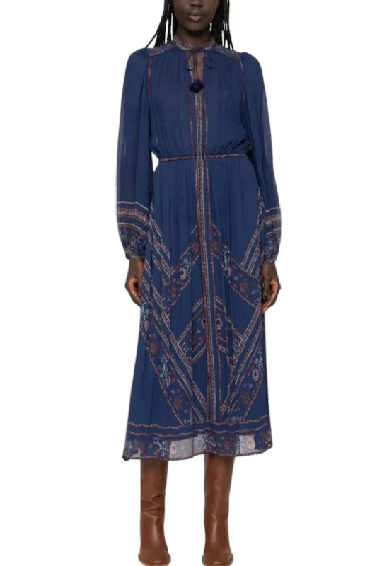 Luxury Fashion Valeria Long Sleeve Dress In Navy Anniversary Sale