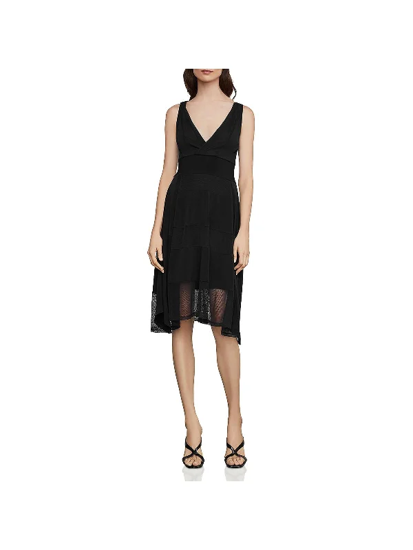 Affordable Luxury Fashion Womens Sleeveless Plunging Cocktail Dress Discounts on Casual Weekend Styles