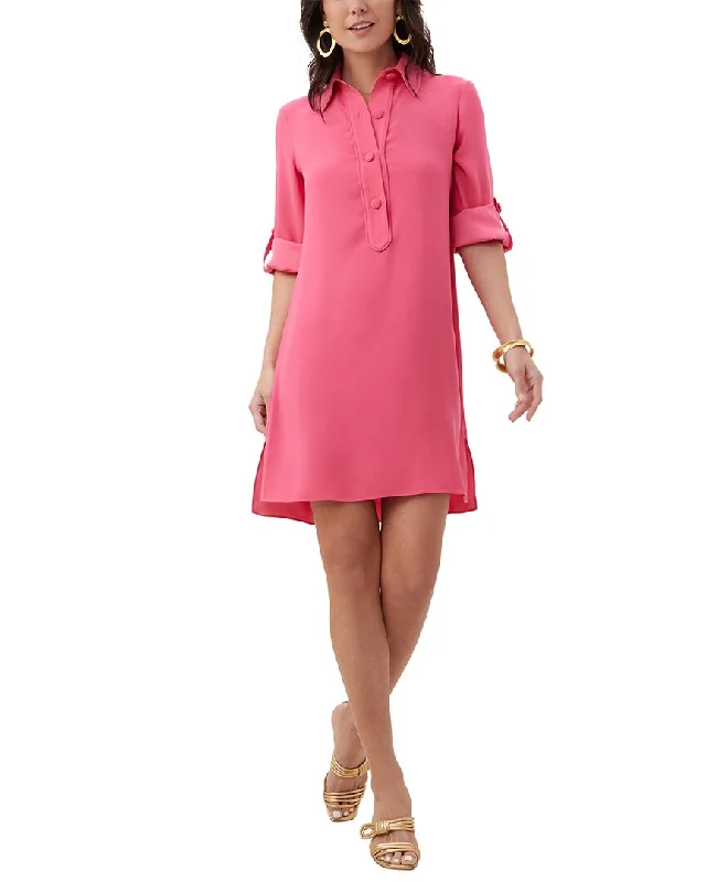 Holiday Glam Trina Turk Portrait Shirt Dress Save on Classic Elegant Styles