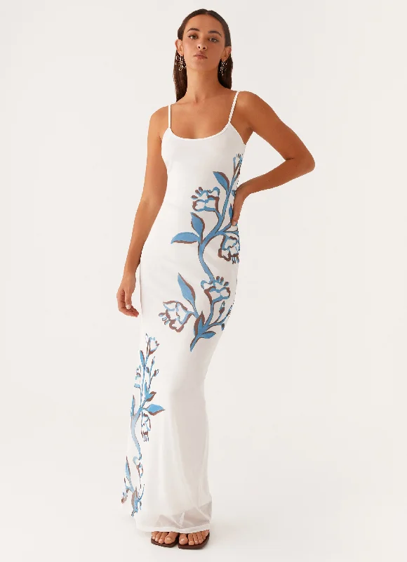 Limited Time Flash Sale Orla Maxi Dress - Blue Floral Flash Deals