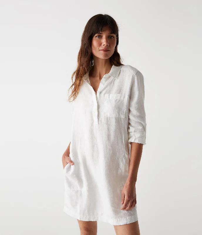 Flirty Fashion Discounts Eleanor Linen Shirt Dress Refined Simplicity