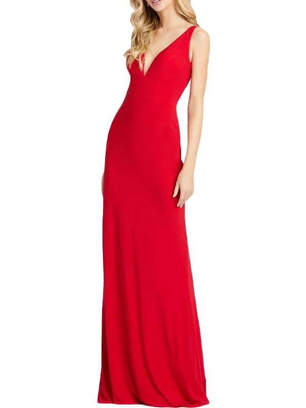 Exclusive Fashion Deals Womens Plunging Sleeveless Evening Dress Anniversary Sale