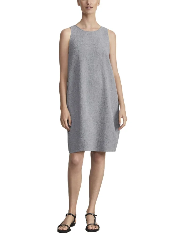 Ends Soon Lafayette 148 New York Racerback Sleeveless Linen Dress Save on Classic Elegant Styles