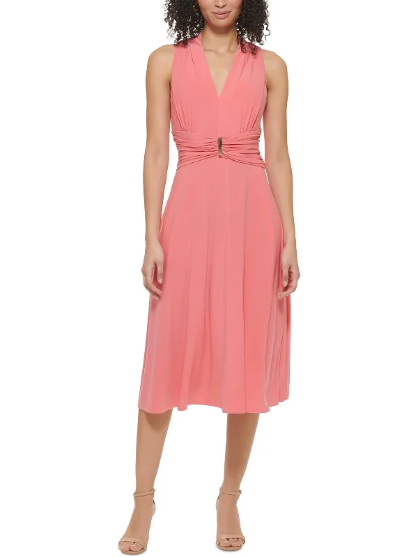 Seize Bargains Womens Midi Sleeveless Fit & Flare Dress Limited - Time Bundle