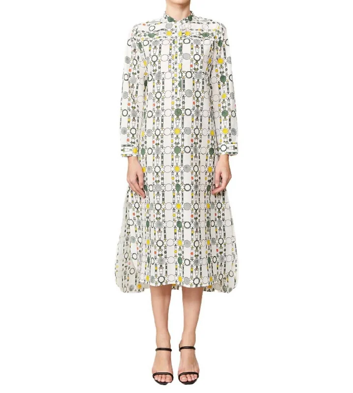 Limited Styles Annalise Khadi Cotton Shirt Dress In Spheres Limited Quantities