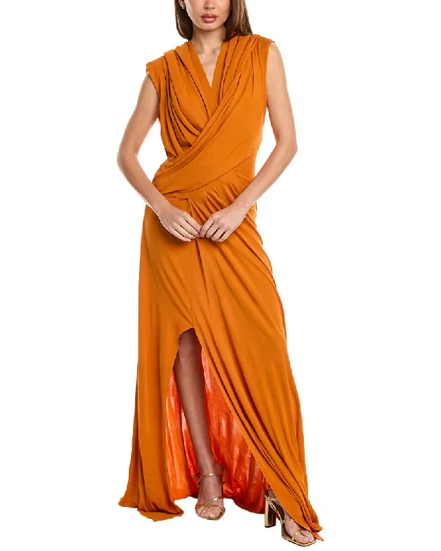 Chic Style Discounts Alberta Ferretti Draped Gown Fashion-Forward Style