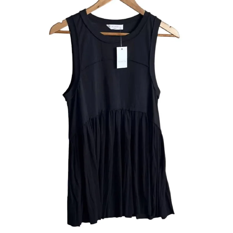 Bold Fashion Sales Women's Sleeveless Pleated Dress In Black Luxury Comfort