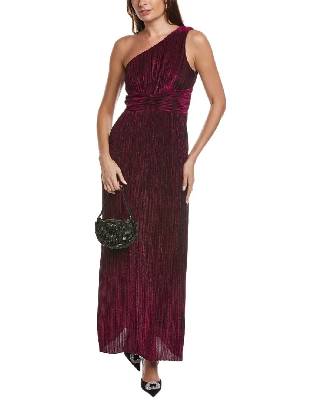 Premium Style Offers Taylor Crinkle Metallic One-Shoulder Gown Big Savings on Rustic Countryside Styles