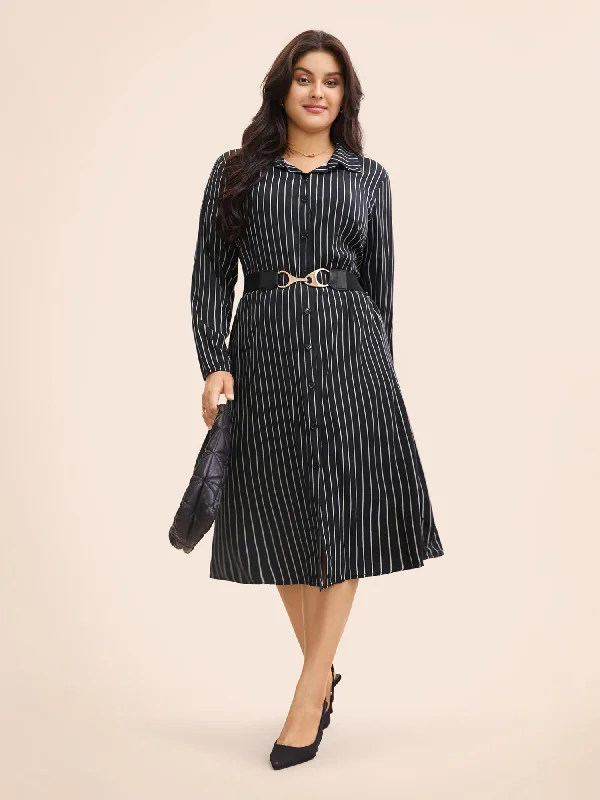 Best-Sellers No-Gape Buttons Stretch Woven Shirt Dress Buy More, Save More