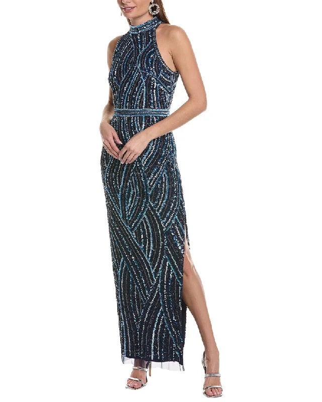 Timeless Elegance Sale Aidan Mattox Fully Beaded Gown Limited - Time Bundle