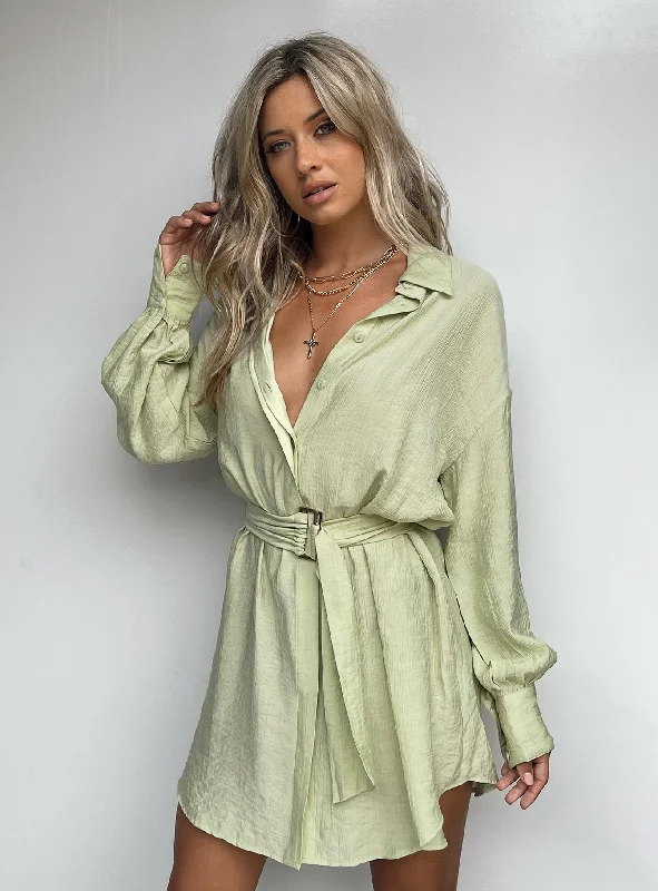 Browse Our Top Products Bilari Textured Fabric Shirt Dress Green Father's Day Deals