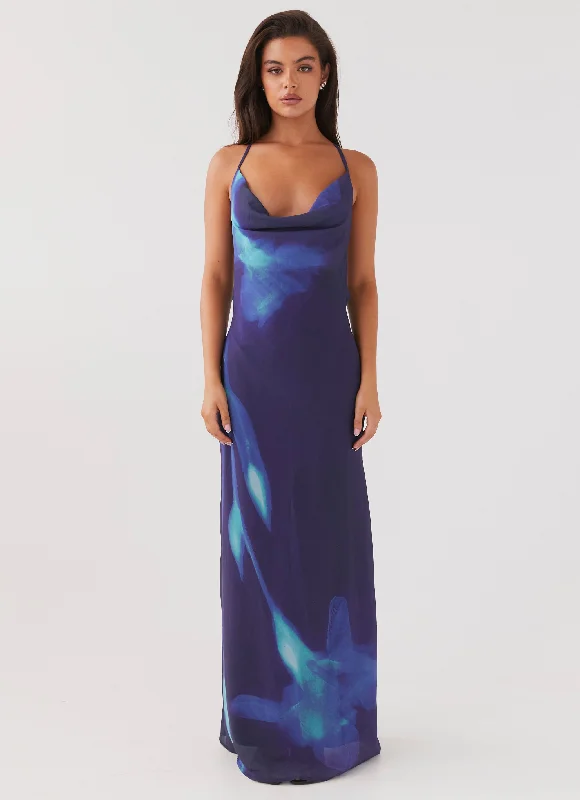 End-Of-Season Clearance Astra Maxi Dress - Cyber Rose Playful Elegance