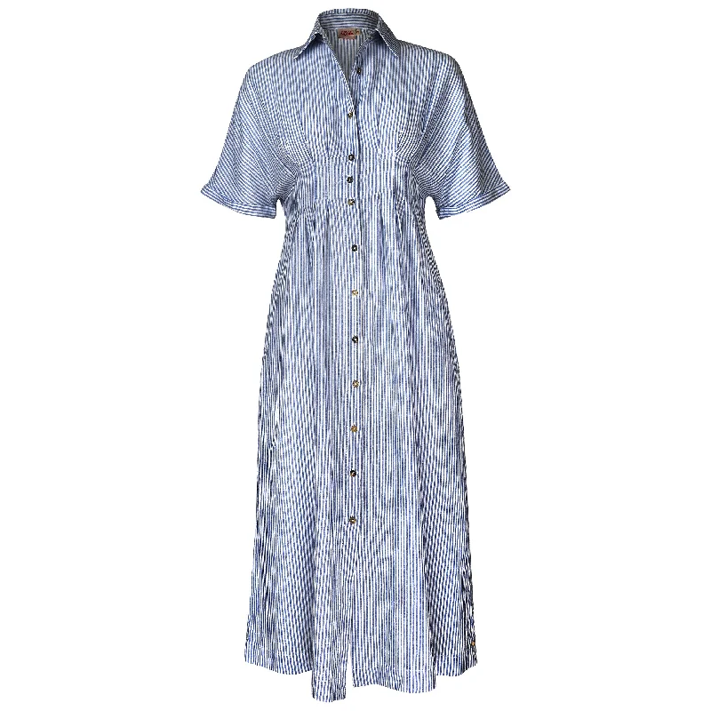 Exclusive Fashion Deals Tanya Tuck Shirt Dress Nar Cornflower Stripe Buy More, Save More