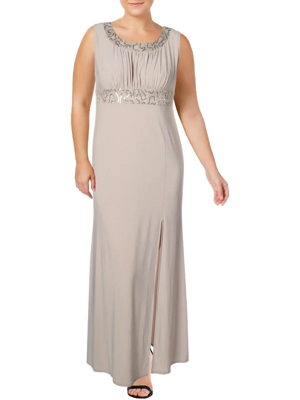 Vintage-Inspired Style Offers Womens Lace Inset Sleeveless Evening Dress Limited Quantities