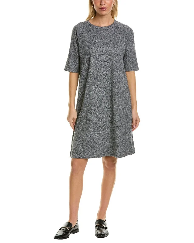 Classy Style Discounts EILEEN FISHER Melange Crewneck T-Shirt Dress Big Savings on Rustic Countryside Styles