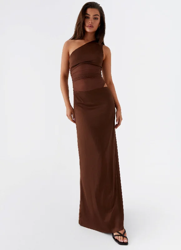 Chic And Trendy Juliette Maxi Dress - Chocolate Last Chance Sale