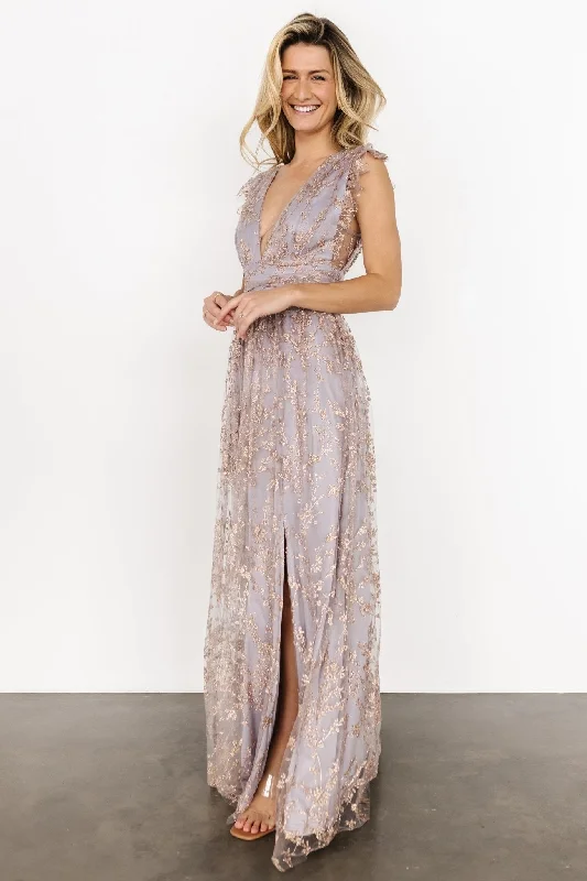 Limited-Time Offer Arlene Shimmer Gown | Dusty Lilac + Rose Father's Day Deals