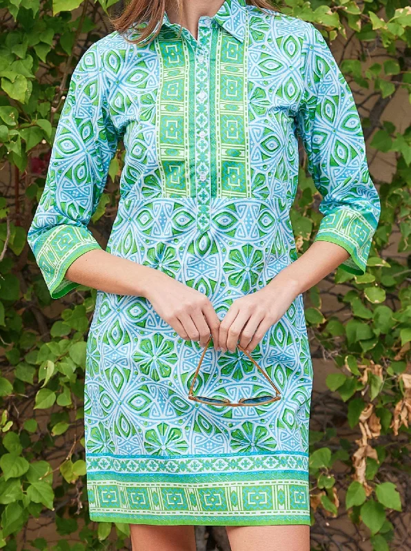 End Of Season Sale Nicki Shirt Dress In Green Big Savings on Rustic Countryside Styles