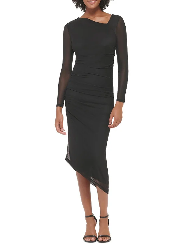 Unleash Your Trend Driven Style Womens Sheer Midi Bodycon Dress Huge Savings on Parisian Styles