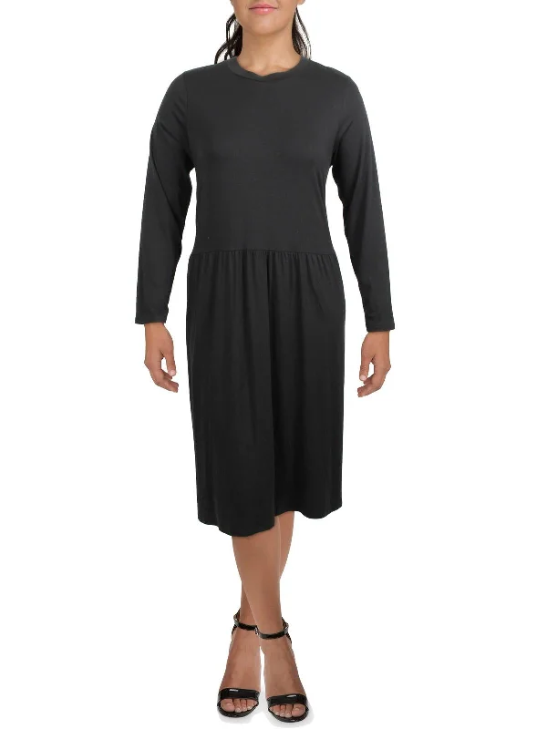 Feminine Style Promotions Womens Crewneck Long T-Shirt Dress End - of - Month Blowout