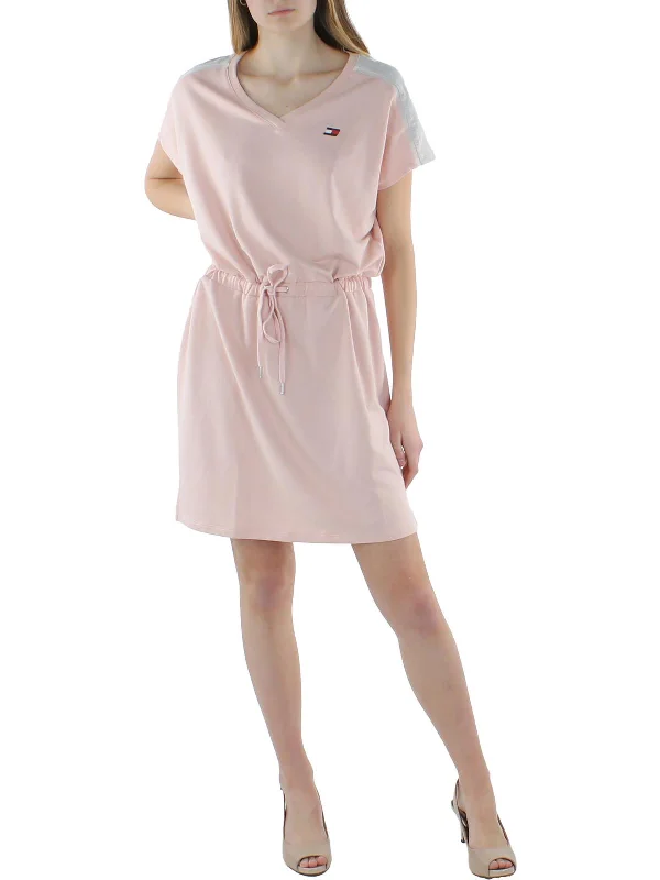 Fresh Fashion Discounts Womens Tie Waist Midi T-Shirt Dress Mid - Season Sale