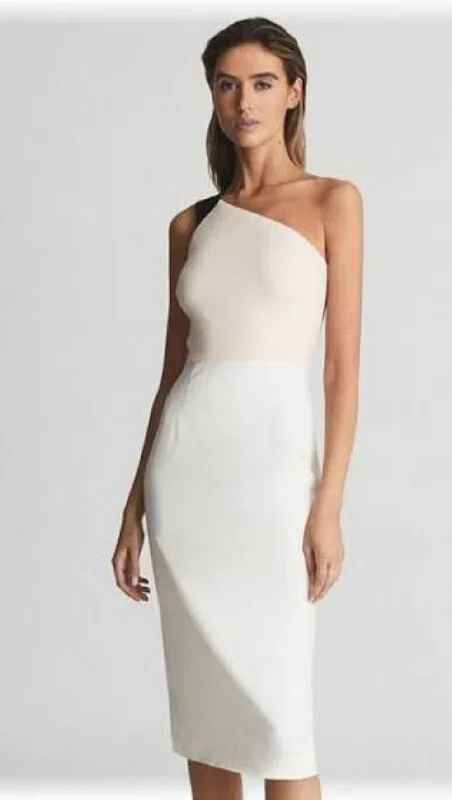 Chic And Edgy RIANA COLORBLOCK BODYCON WHITE/NUDE Limited - Edition Drops