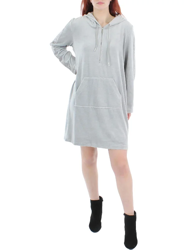 Trendy Threads Womens Velour Mini Sweatshirt Dress Alluring Design