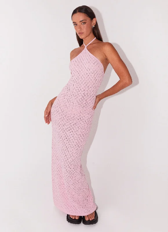 Style Without Limits Madsy Knit Maxi Dress - Rose Pink Seasonal Trend