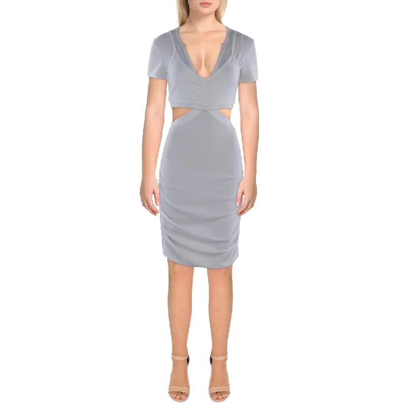 Stupidly Low Prices Womens Knee-Length Cutout Bodycon Dress Dreamy Draping