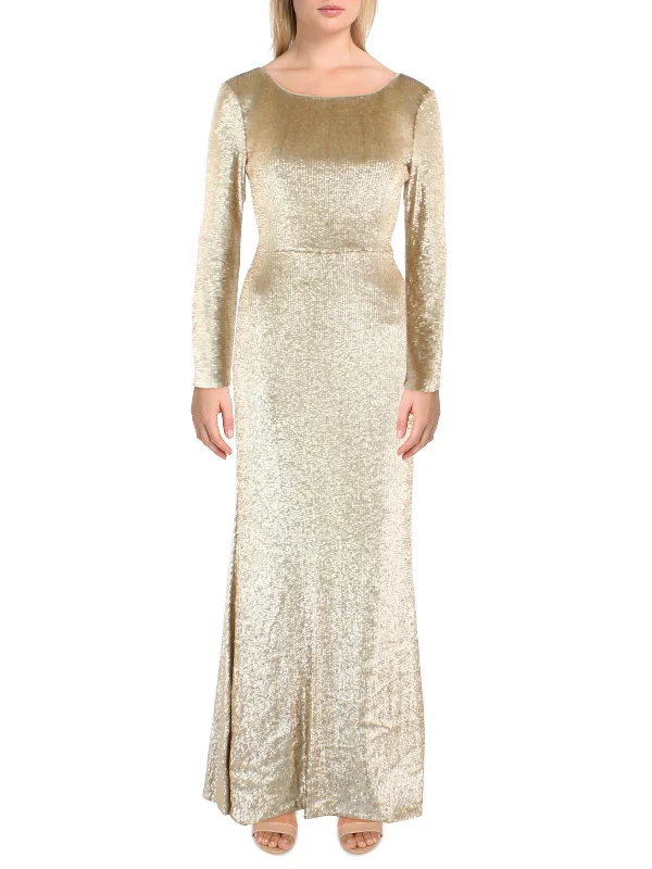 Daring Fashion Promotions Womens Sequined Long Sleeves Evening Dress Buy More, Save More