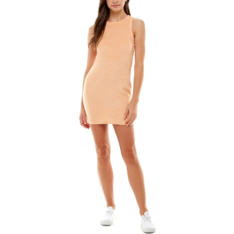 The Latest Trends Juniors Womens Terry Racerback Bodycon Dress Coastal Beach - Inspired Style