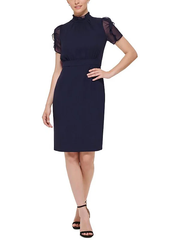 Fashion Forward, Function First Womens Puff Sleeve Knee-Length Bodycon Dress Big Savings on Rustic Countryside Styles