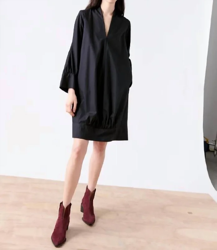 Easy Elegance Sales Long Sleeve Sacha Dress in Black Score Big on Glamorous Red - Carpet Styles