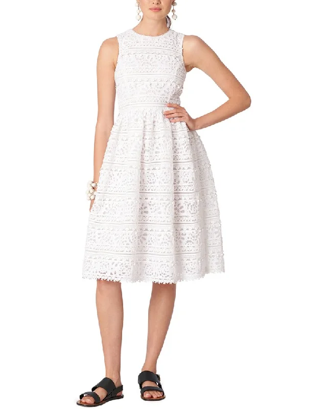 Limited-Time Offer Carolina Herrera Embroidered Eyelet Sleeveless Dress Playful Elegance