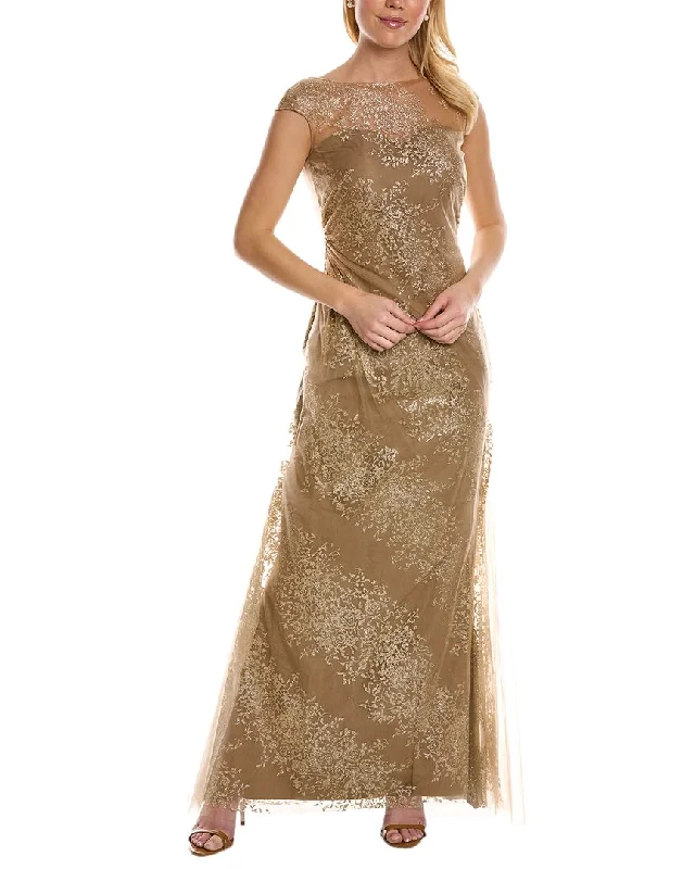 Limited Time Rene Ruiz Illusion Glitter A-Line Gown Feminine Elegance