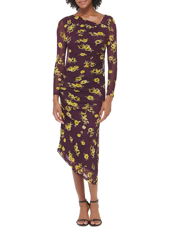 Casual Fashion Womens Floral Midi Bodycon Dress Big Savings on Minimalist Office Styles