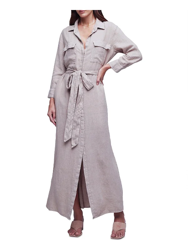 Flash Sale, Don'T Miss Womens Linen Maxi T-Shirt Dress Seasonal Trend