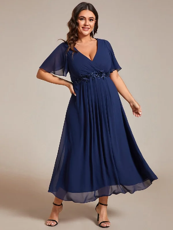 Quick Grab Deals Roycebridal Corrieanne midi Mother of the groom dress in navy Express NZ wide Y2K Nostalgic Fashion Look