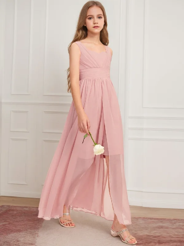 Luxury Fashion Discounts A-Line/Princess Sweetheart Sleeveless Ruched Junior Bridesmaid Dresses Father's Day Deals