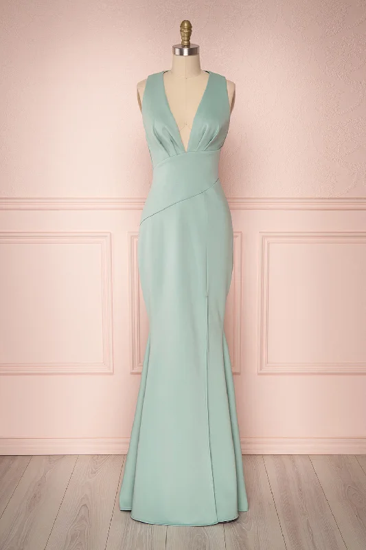 Fashion-Forward Camila Sage | Green Mermaid Gown Everyday Glamour