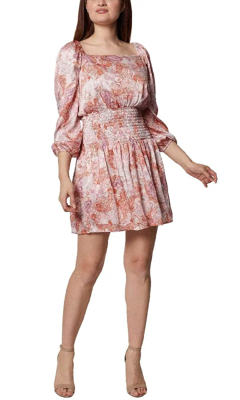 Style Upgrade BCBG Generation GU07D02 - Square Paisley Print Casual Dress Urban Sophistication