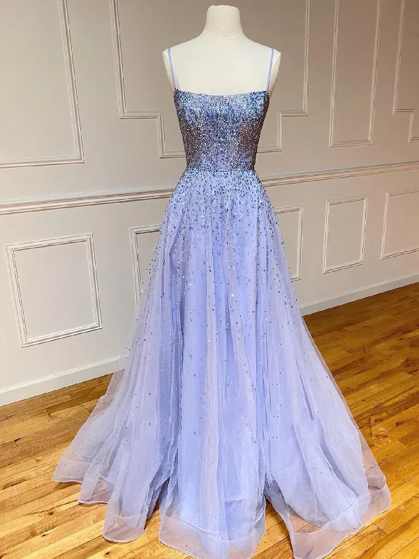 Elegant Fashion Offers Roycebridal Light Blue Glitter Tulle Long Prom Dress Parisian Effortless Chic Style